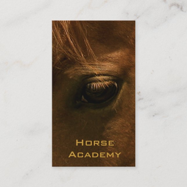 Chestnut Horse Eye Business Card (Front)