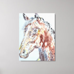 Chestnut Horse Portrait Canvas Print