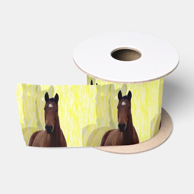 Chestnut Horse Shadows, Satin Ribbon (Spool)