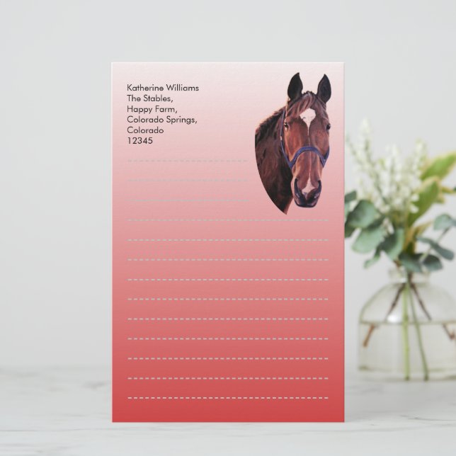 Chestnut Horse Stationery (Standing Front)
