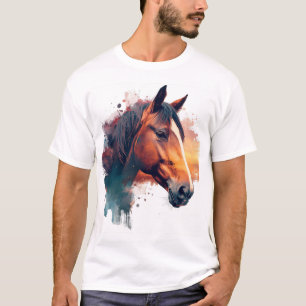 Chestnut Horse Watercolor T-Shirt