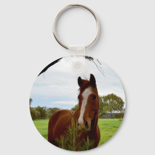 Chestnut Horse With Banksia Tree, Key Ring