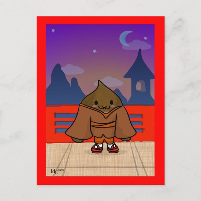 Chestnut in kimono Postcard (Front)