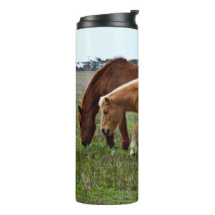 Chestnut Mare And Palomino Foal, Thermal Tumbler