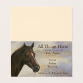 chestnut mare horse art equestrian farrier equine  business card (Outside Unfolded)