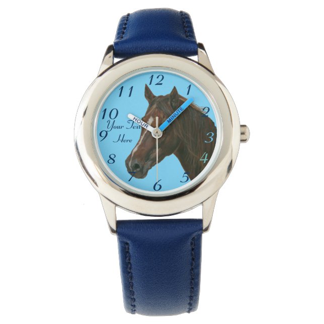 Chestnut mare horse portrait equine watch (Front)