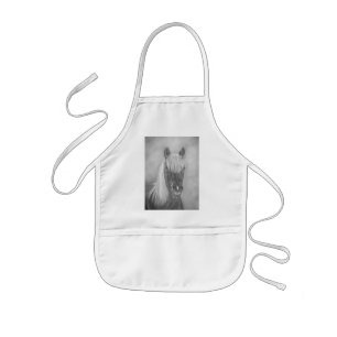 chestnut mare horse with blonde mane equine art kids apron