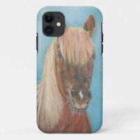 chestnut mare with blonde mane equine art horse