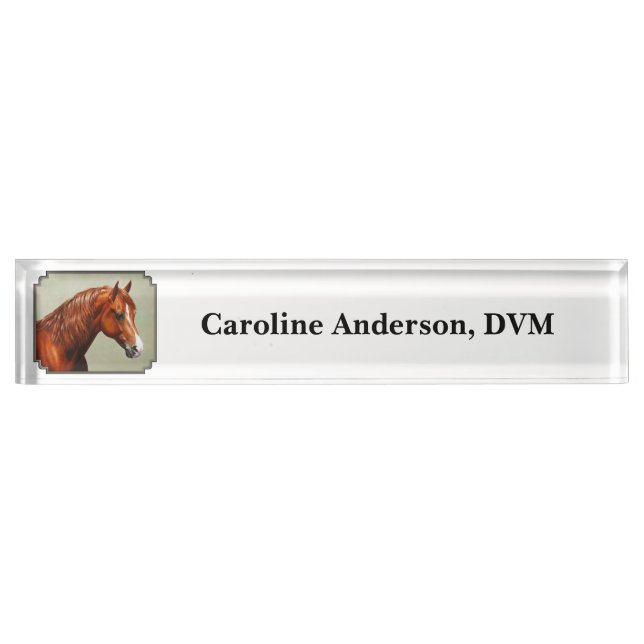 Chestnut Morgan Horse Nameplate (Front)