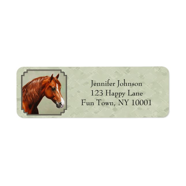 Chestnut Morgan Horse Sage Green (Front)