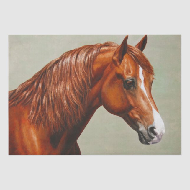 Chestnut Morgan Horse Tissue Paper (Front)