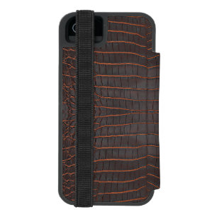 Chestnut Nile Crocodile Texture Print Incipio Watson™ iPhone 5 Wallet Case