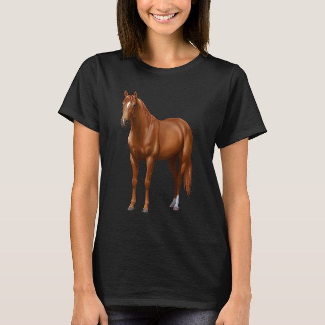 Chestnut Sorrel Quarter Horse Stallion T-Shirt (Front)