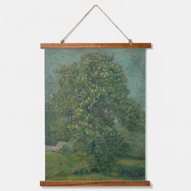 chestnut tree in bloom  hanging tapestry (Front)