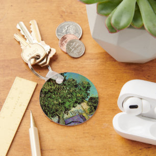 Chestnut Tree in Blossom by Vincent van Gogh Key Ring