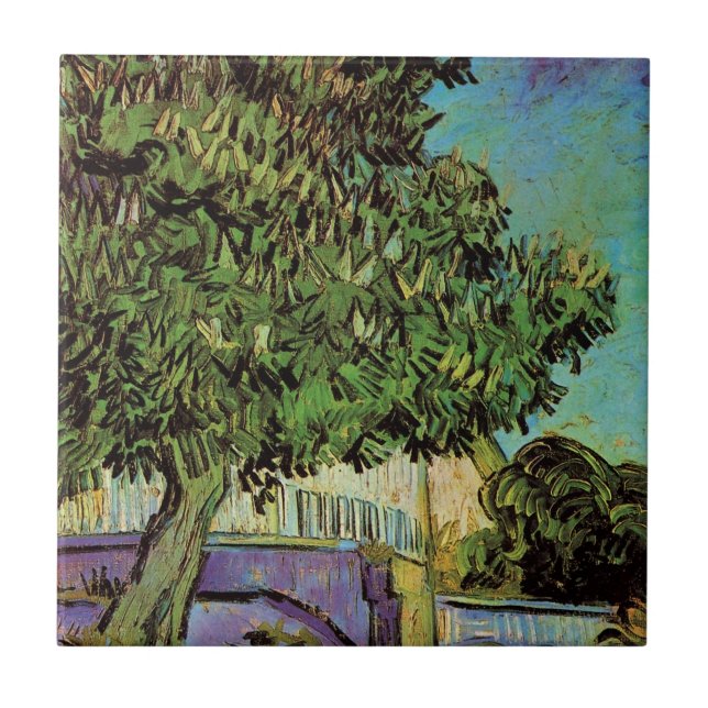 Chestnut Tree in Blossom by Vincent van Gogh Tile (Front)