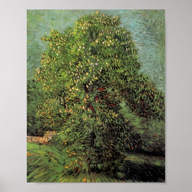 Chestnut Tree in Blossom, Van Gogh Fine Art Poster (Front)