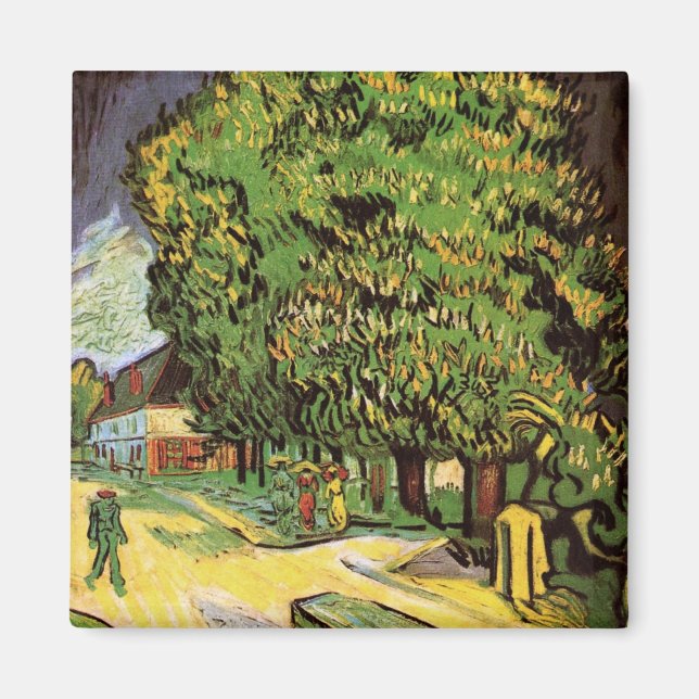 Chestnut Trees in Blossom by Vincent van Gogh Magnet (Front)