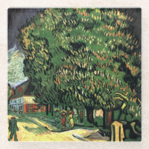 Chestnut Trees in Blossom - Gogh Glass Coaster