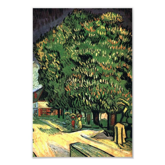 Chestnut Trees in Blossom - Gogh Photo Print (Front)