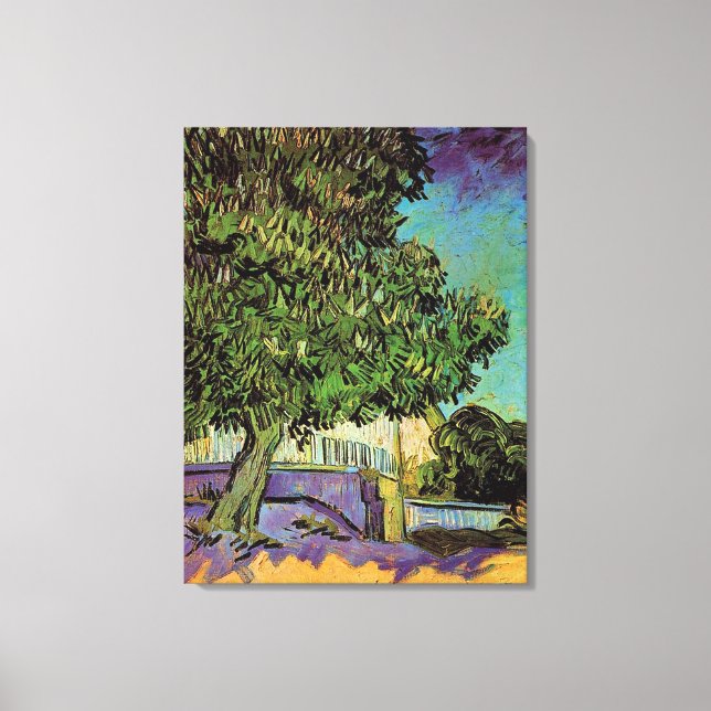 Chestnut Trees in Blossom, Vincent van Gogh. Canvas Print (Front)