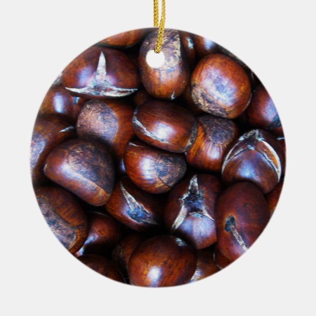 Chestnuts Ceramic Tree Decoration (Front)