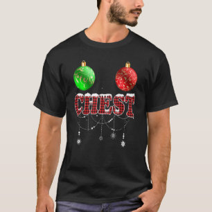 Chestnuts Christmas  Matching Couples Chest T-Shirt