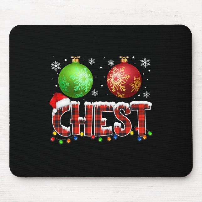 Chestnuts Fun Matching Couples Christmas Lights Nu Mouse Mat (Front)