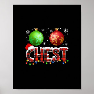 chestnuts funny matching couples christmas lights poster