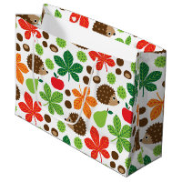 Chestnuts & Hedgehog Seamless Pattern