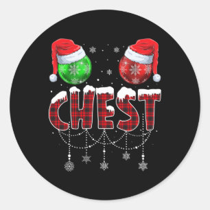 Chestnuts Matching Family Fun Chest Nuts Christmas Classic Round Sticker
