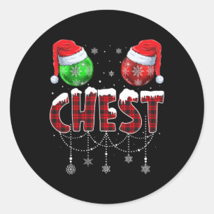 Chestnuts Matching Family Fun Chest Nuts Christmas Classic Round Sticker