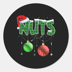 Chestnuts Matching Family Fun Chest Nuts Christmas Classic Round Sticker