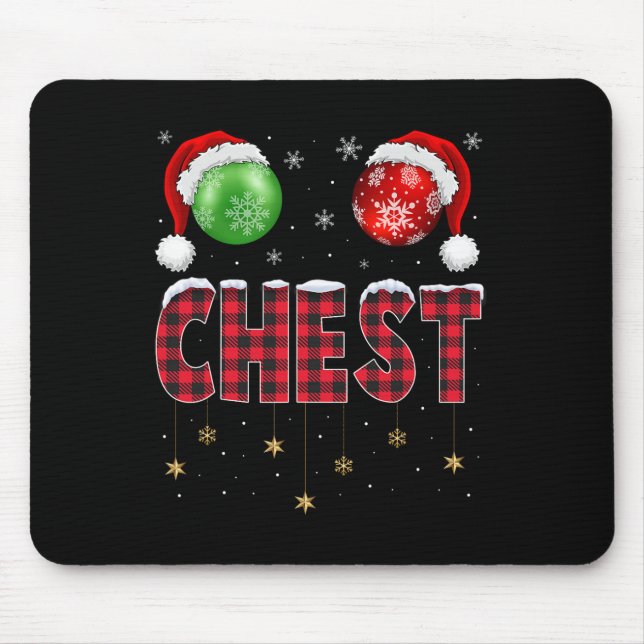 Chestnuts Matching Family Fun Chest Nuts Christmas Mouse Mat (Front)