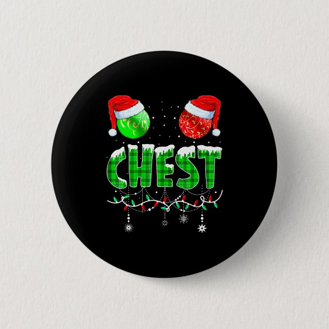 Chestnuts Matching Family Funny Chest Nuts Christm 6 Cm Round Badge (Front)