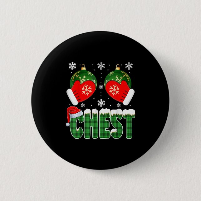 Chestnuts Matching Family Funny Chest Nuts Christm 6 Cm Round Badge (Front)