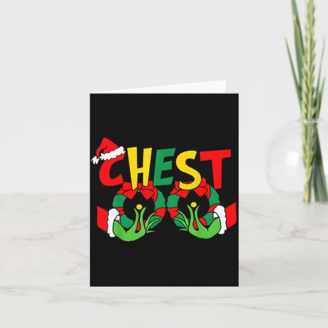 Chestnuts Matching Family Funny Chest Nuts Christm Card (Front)
