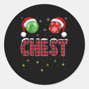 chestnuts matching family funny chest nuts christm classic round sticker