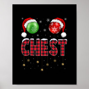 chestnuts matching family funny chest nuts christm poster
