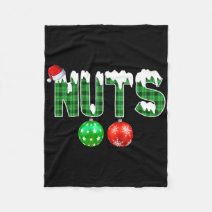 Chestnuts Matching Fun Christmas Couples Chest Nut Fleece Blanket
