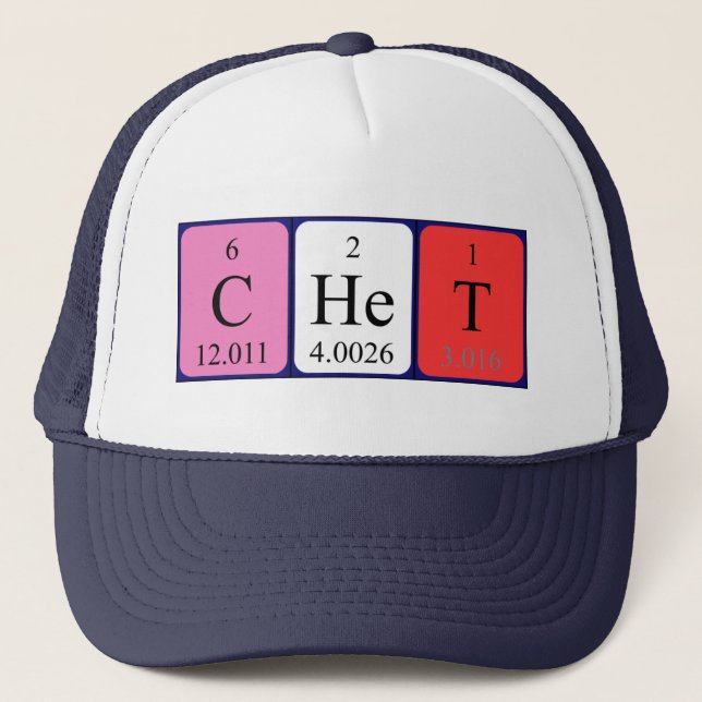 Chet periodic table name hat (Front)