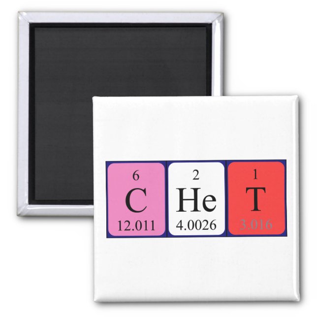 Chet periodic table name magnet (Front)