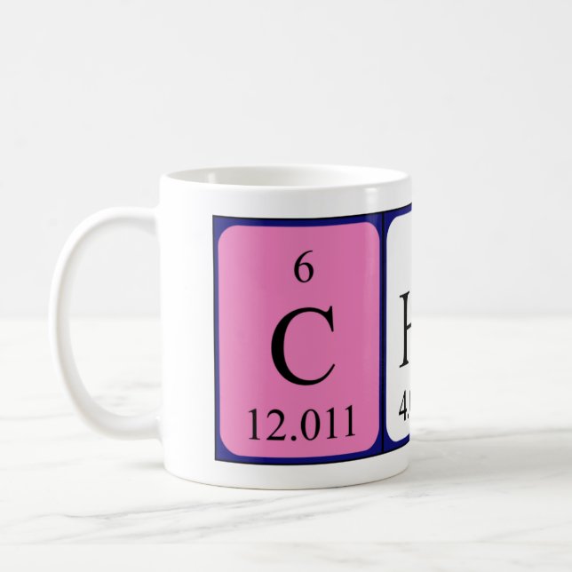 Chet periodic table name mug (Left)