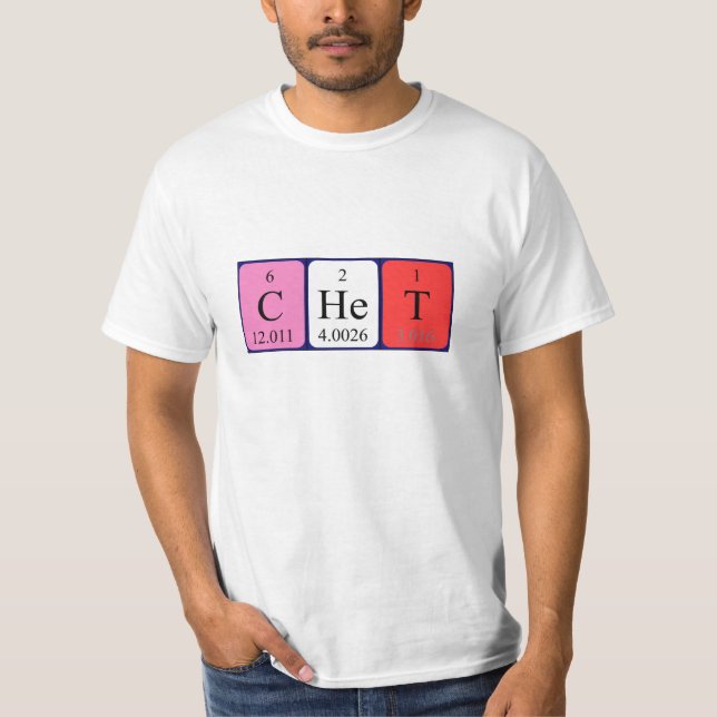 Chet periodic table name shirt (Front)