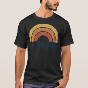 Cheugy Vibes Only Vintage Sunset Rainbow Cheugy T-Shirt