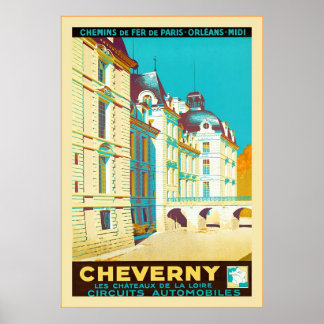 Cheverny ~ Vintage French Travel Poster