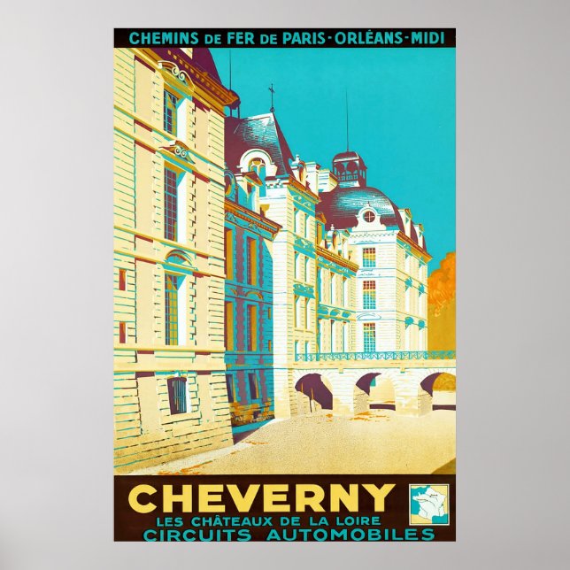 Cheverny ~ Vintage French Travel Poster (Front)