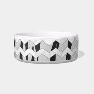 Cheveron Tiger Black and White Print Bowl