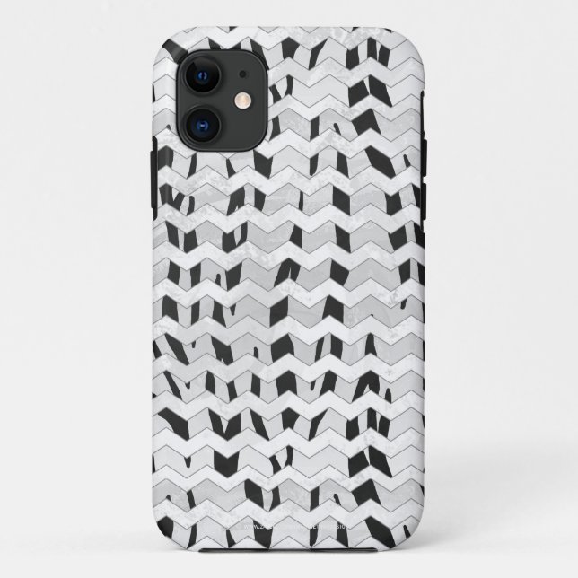 Cheveron Tiger Black and White Print Case-Mate iPhone Case (Back)