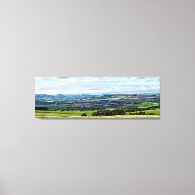 Cheviot Hills Northumberland Panorama Canvas Print (Front)